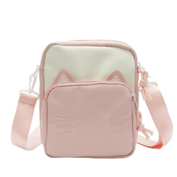 e Kattebroderi Crossbody Veske Skulderveske Uformell Mini Mobil A1