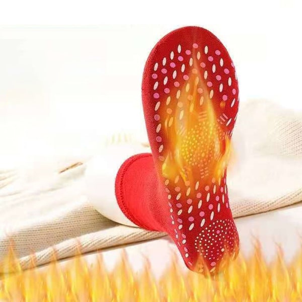 Selvvarmende sokker Mænd Kvinder Fodmassage Magnetisk Terapi Heal Black