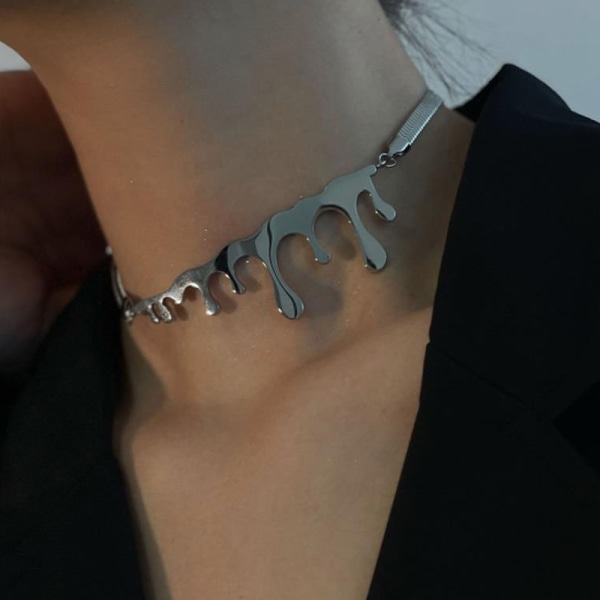 Uregelmæssige geometriske halskæder til kvinder Snake Chain smykker Acc 1PC