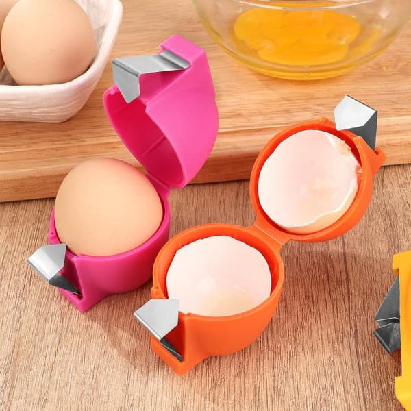 Egg Cracker Tool Egg Breaker Manuell Skallseparator Åpner Kitc Orange