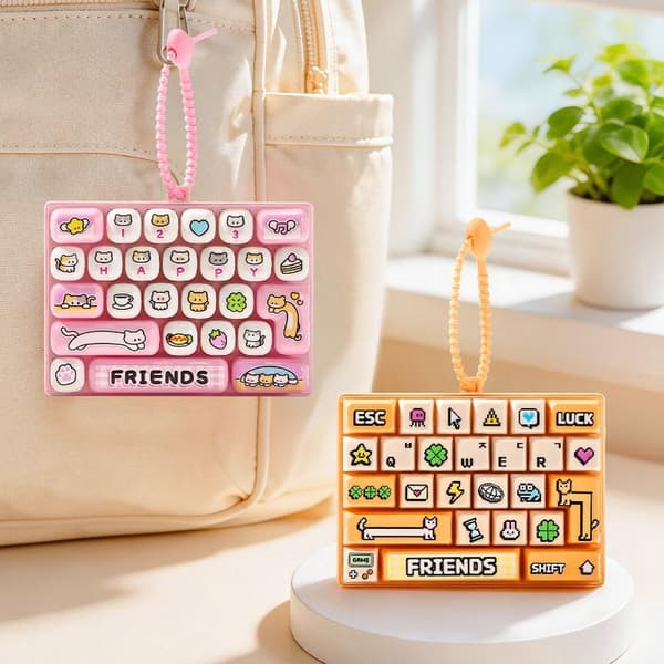 26 Taster Tastaturformet Fidget Legetøj Dekompressionstaske Vedhæng A3