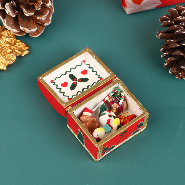 1:12 Dukkehus Miniature julelegetøjskasse Walking Stick Rockin