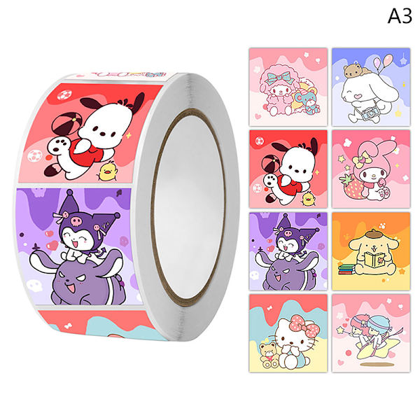 500 stk/ Roll Paste Dekorative Hånd Konto Stickers Forseglingshane A1