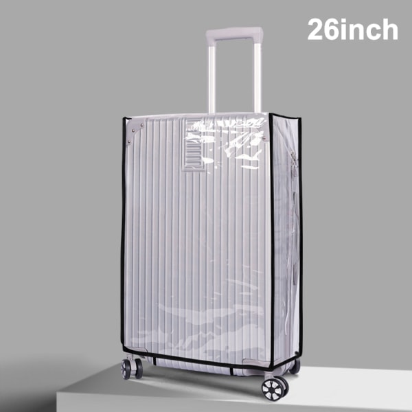 Helt genomskinligt bagageskyddsskydd Tjocka resväska cover 26inch