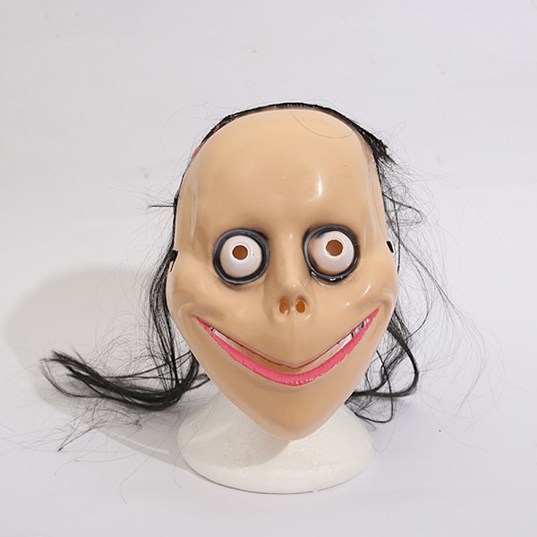 Ny Halloween Horror Maske Med Langt Hår Sjov Maske V-formet Mo A