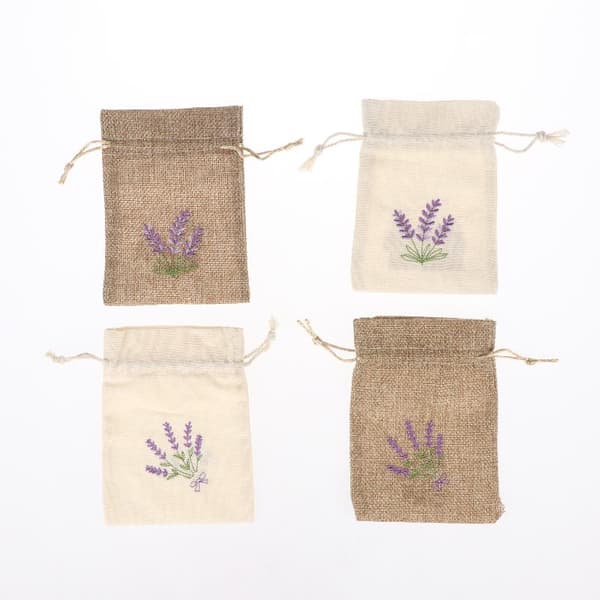 1 st torra blomdoftpåsar broderi lavendelpåsar Canvas 3 Flowers