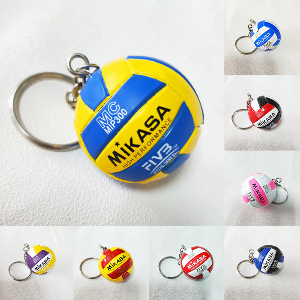 Minivolleybollleksak Sportnyckelring För män Kvinnor Plånbok Bil Bal B