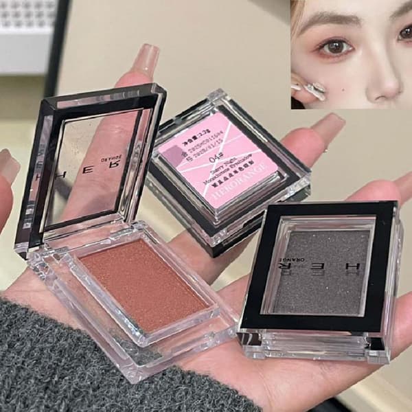Øyenskygge Glansfull Glitter Perlemor Øyenskygge Highlighter Langvarig A6