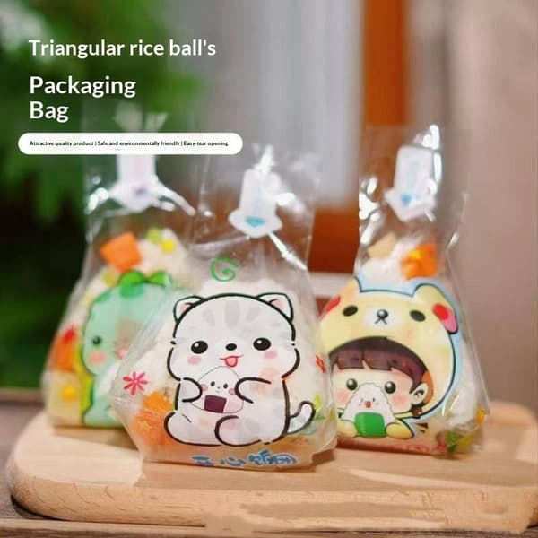 50 st trekantig risgrönsaksrulle Onigiri Sushi engångsförpackning