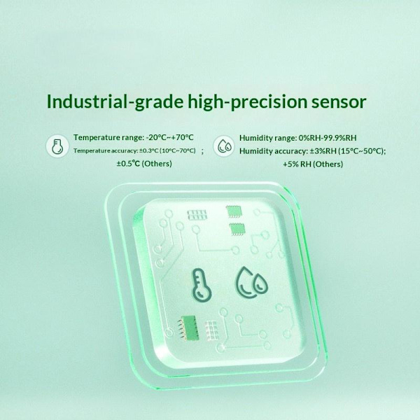 Högprecisions elektronisk väggmonterad LCD-temperaturfuktighet A1