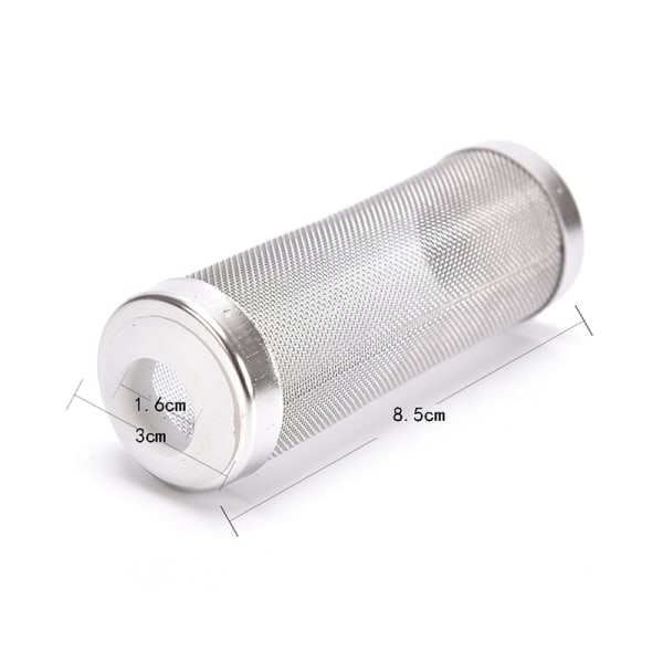 holdbart rustfritt stål filter mesh akvariefilter vakt fisk 8.5cm