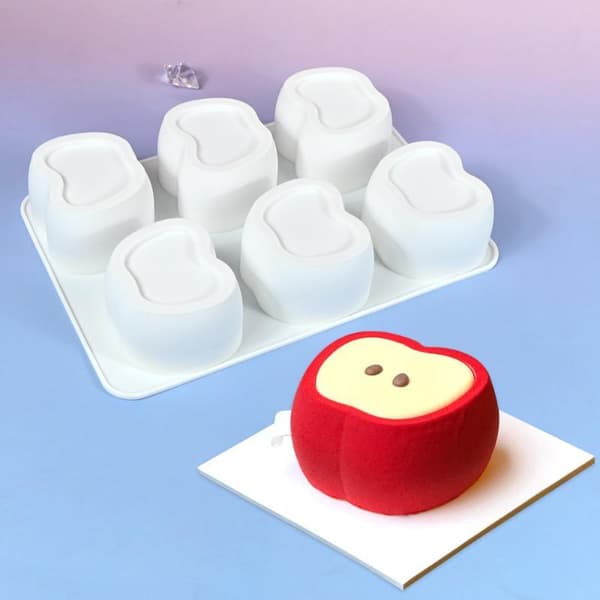 Silikonform for baking 3D fruktform sjokolade godteri såpe A2