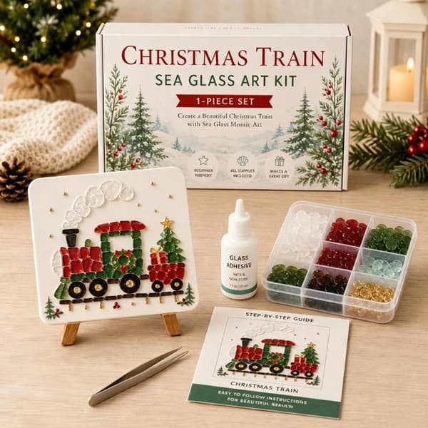 1 sett DIY havtema sjøglass mosaikk kunstsett med levende anim A48