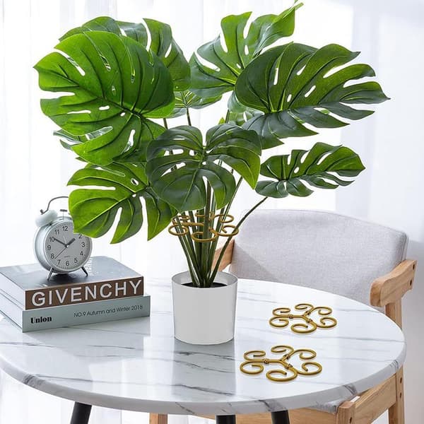 Metallklätterfäste Blomformad Hållklämma Stjälkfäste Green A