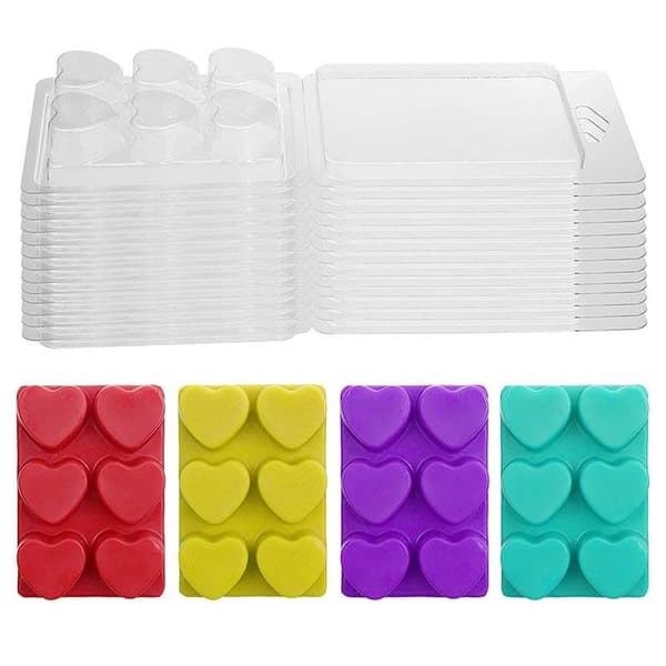 10 st klara plastbehållare för vaxsmältning för DIY Squa D