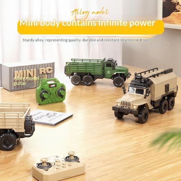 1:64 Skala Legering RC Lastebil 2.4GHz Mini 6 Hjul 4WD Barn Fjernkontroll A2