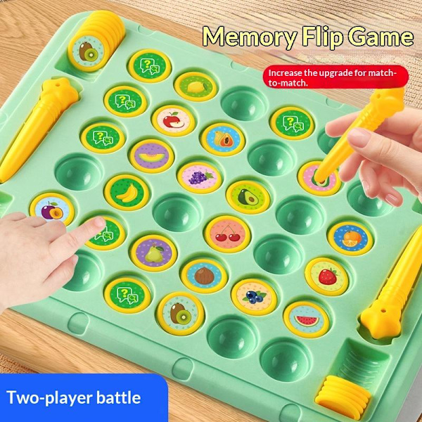 2-4 spelare Flip Chess Memory Game Brädspel Dubbelspelare Bat D