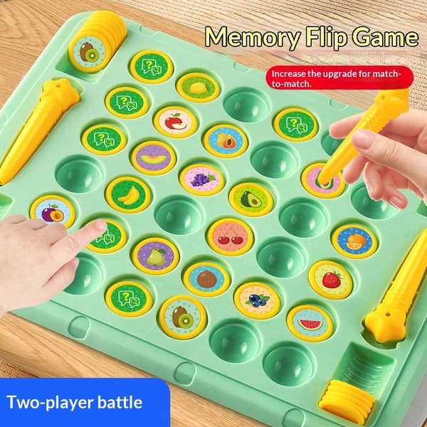 2-4 spillere Flip Chess Memory Game Brettspill Dobbeltspiller Bat B