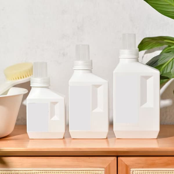 Genanvendelige vaskemiddelflasker Kapacitet Blødgøringsmiddel Opbevaring Re White 600ml