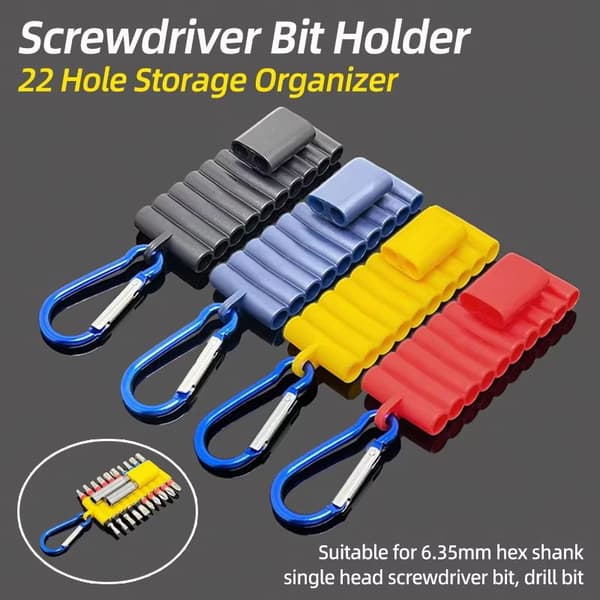 1/4\" sekskantet skaft bitsholder 10/22 huller opbevaringskasse organizer S A4