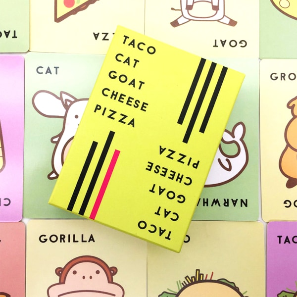 Nytt Taco Katt Getost Pizza Kortspel Familjefest Roligt Spel