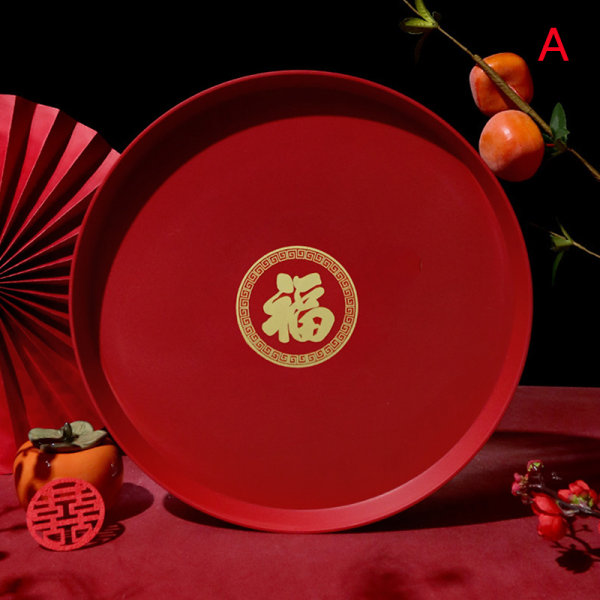 Hot Red Plastic Bakke Aflang Rund Firkantet Toast Xi Tray Hotel W A