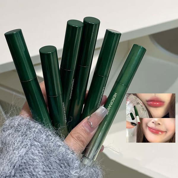 Vannblank Speil Solid Lip Gloss Lepper Plumper Leppepomade Skjønnhet A1