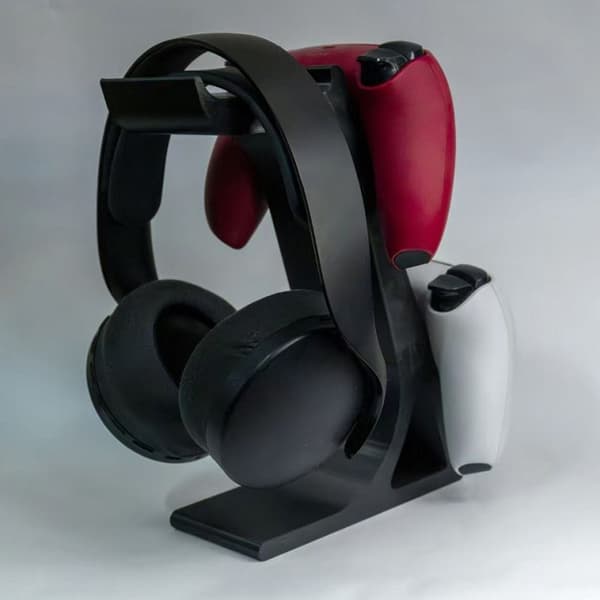 3-i-1 PS5 Controller Stand til skrivebord med headsetholder Gaming A2