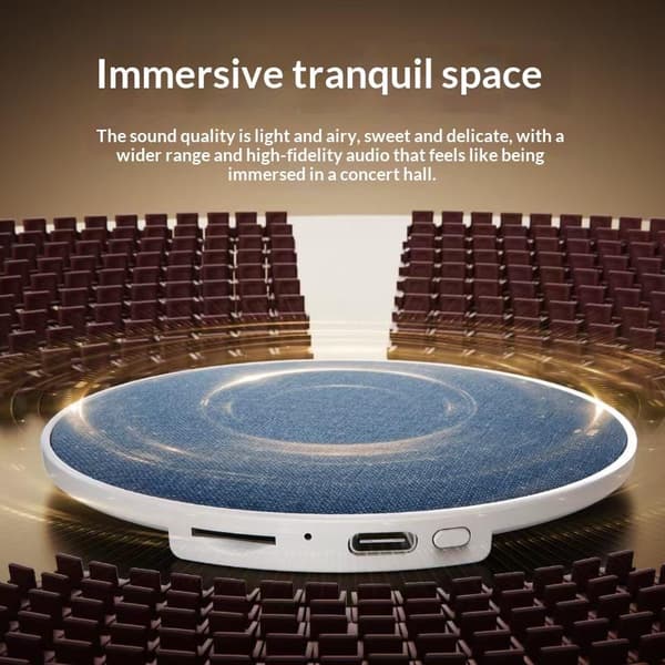 Bluetooth 5.4 Sovehjelpshøyttaler Mini Putepute Side Musikkspiller H