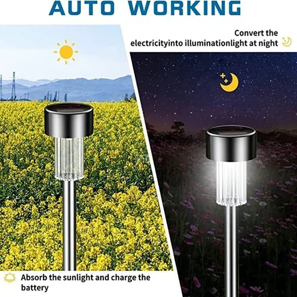 Solar Lamp Powered LED Lights Färgglada utomhus regnsäker uteplats warm