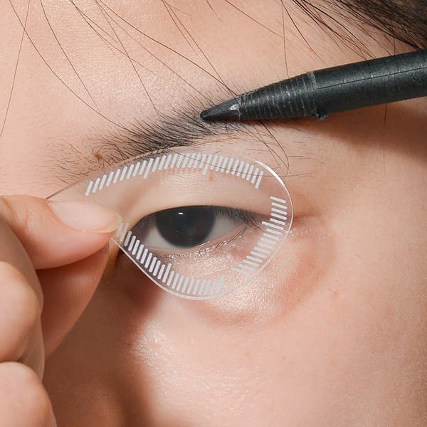 Øyenbrynsformingsmal Transparent Linjal Microblading Bærbar I D