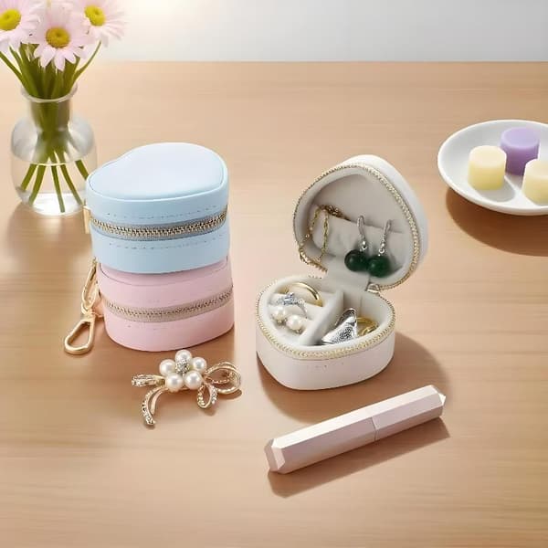 Mini smykkeskrin nøkkelring Pink