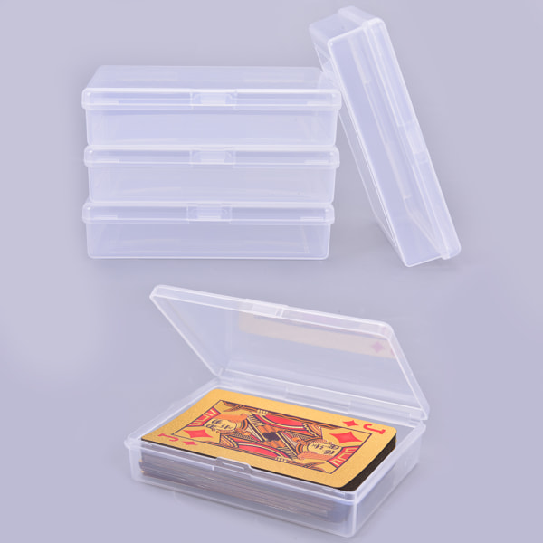 4 kpl 10*7cm läpinäkyvät muovilaatikot pelikorttisäiliö