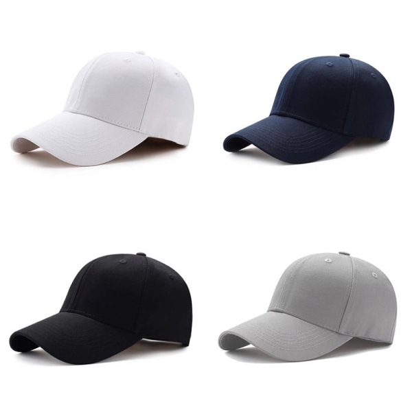 Unisex hat almindelig buet solskærmshat udendørs støvtæt basebal Navy blue