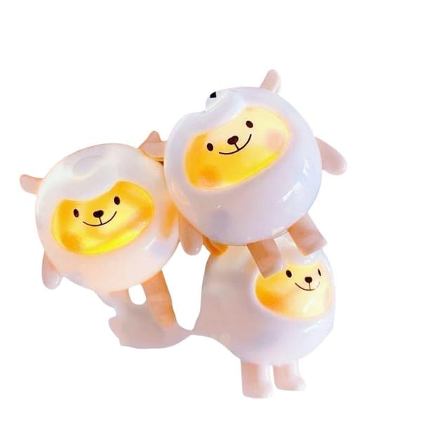 Tecknad Anime Mini Får Nyckelring Belyst Röst Lamm Hänge A1