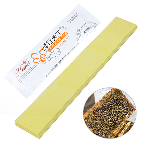 Fluvalinat strimmel - Medicin mod varroa-mider - Akaricid mod varroa-mider