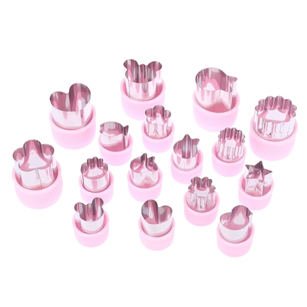 Grönsaker ter Plasthandtag Rosa Rostfritt Fruktting Die Kit A7
