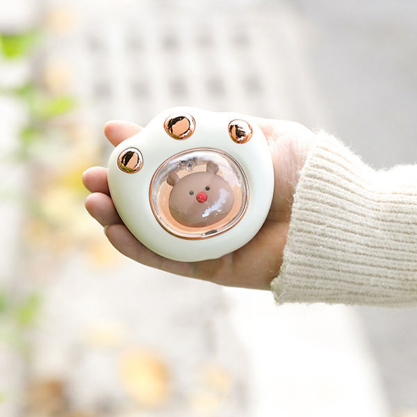Mini Winter uudelleenkäytettävä käsienlämmitin USB ladattava nopea lämmitys White