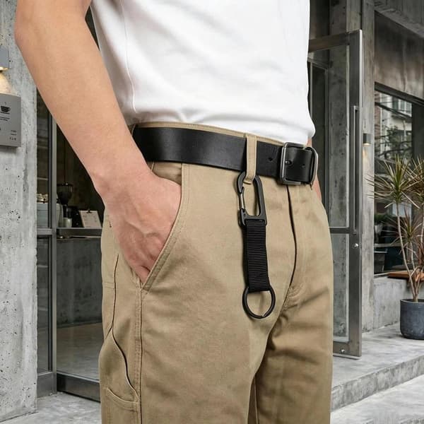 Webbing Spring Snap Hook Karabiner Snabbklämma Nyckelring För Utomhusbruk