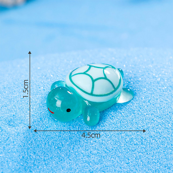 Tegneserie Resin Lysende Skildpadde Ornament Tegneserie Akvarium Fisk Ta 3