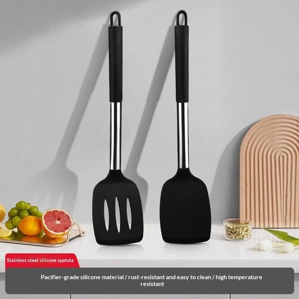 2 st silikonspatelset Värmebeständig non-stick stekspatel Beige