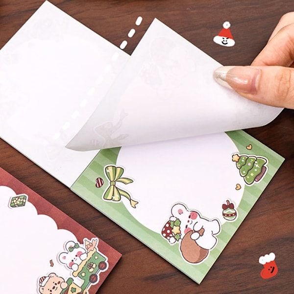 50 Ark Tegneserie Sticky Notes Kreativ Juleblokk Bærbar A3
