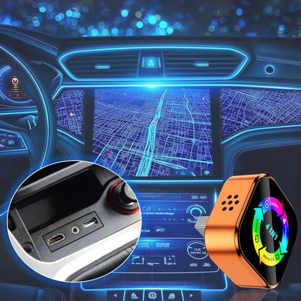 4-i-1 trådløs CarPlay-adapter Android Auto Connect Airplay Mi Black