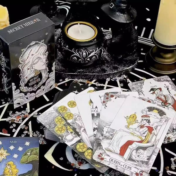 80 stk. Secret Mirror Deck-kortsett Spådomskort med guidebok