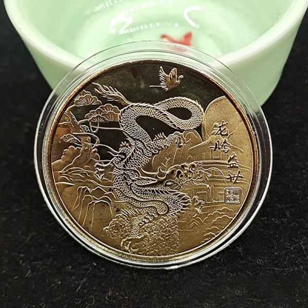 2024 Golden Silver Dragon Coins Lucky Comemorative Gold Coin Gold