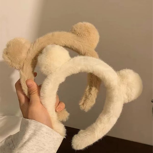 Uusi e-sarjakuva Pehmo Bear Ears -pääpanta Syksyinen Talvi Head Hoop B
