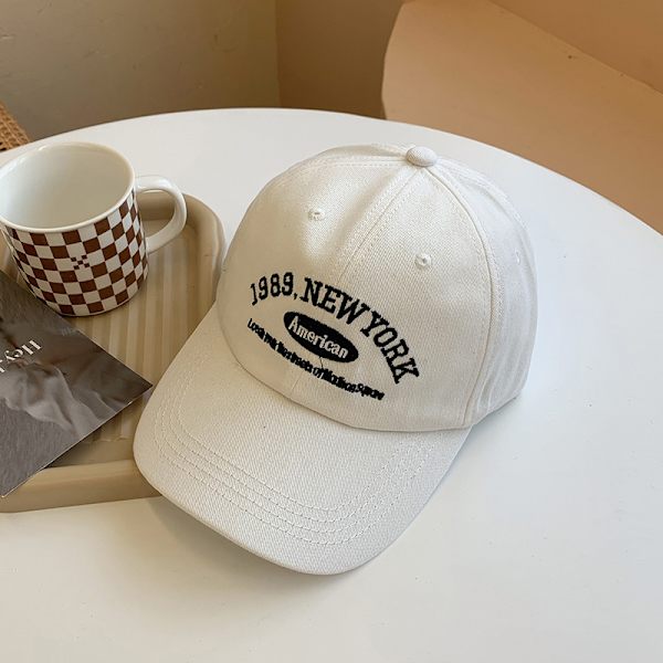 Miesten ja naisten baseball-lippikset, säädettävät casual kirjailtu 198 White