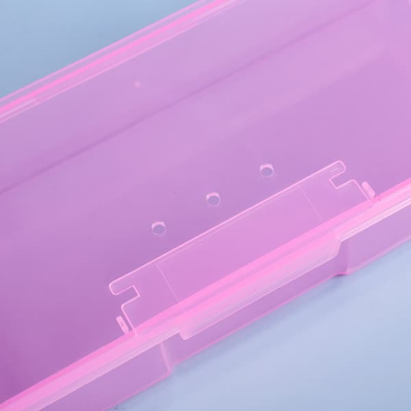 Transparent Förvaringslåda Display Organizer Case Nagelmanikyr Ki Pink