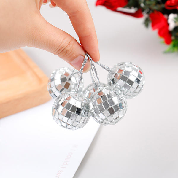 Juleballpynt 2-8cm Mini Disco Speilball Jul A4