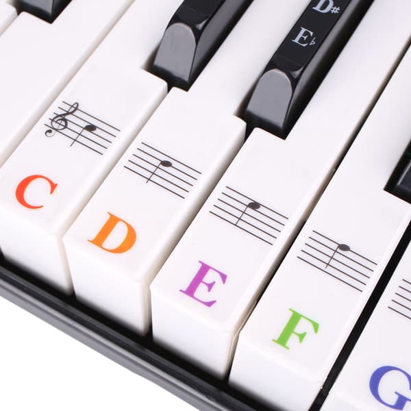 Flerfargede klaverklistremerker Keyboard Key Note Fjernbar Note Lab